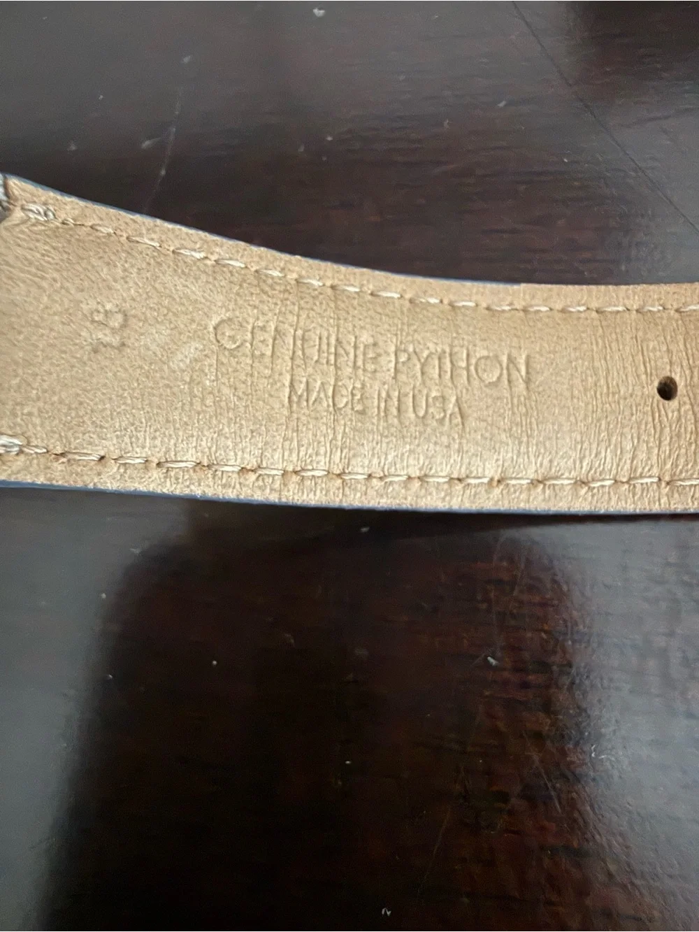 Michele genuine, python, leather Straap 18mm